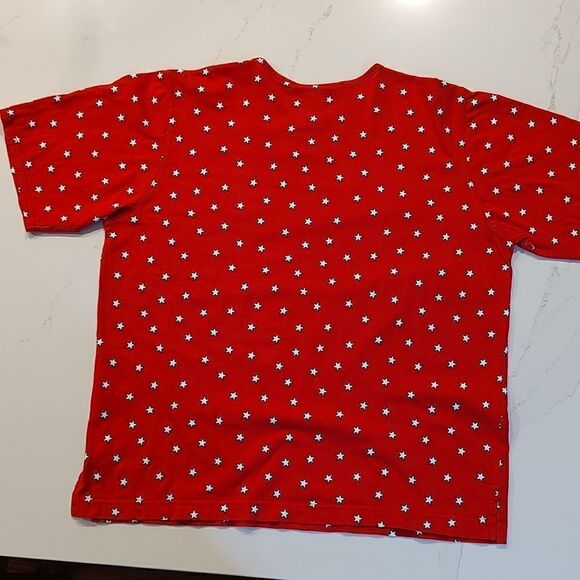 Pendleton Petites Red Short Sleeve Shirt with White Stars - Picture 7 of 8